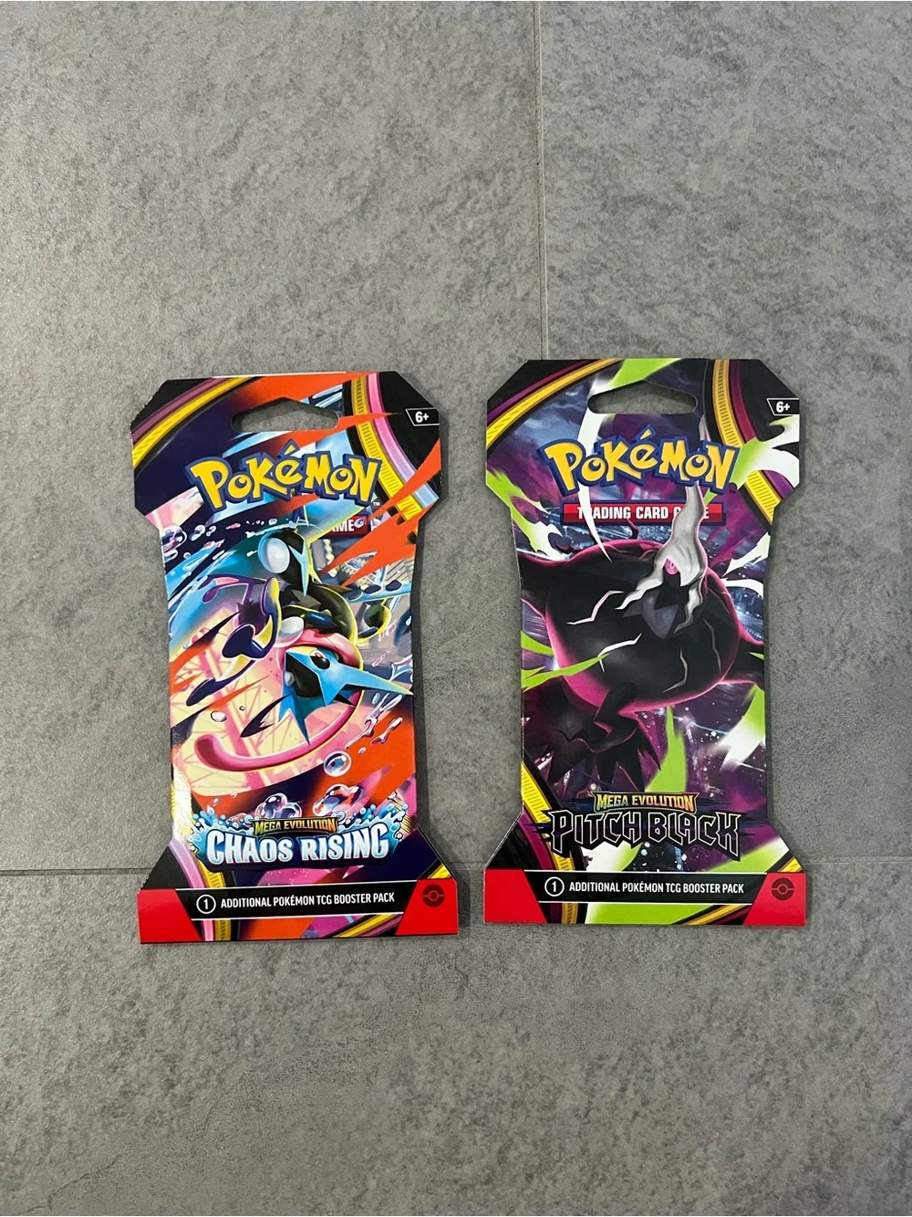 NWT Pokémon TCG: Mega Evolution - Chaos Rising(1)/Pitch Black(1) Booster Packs